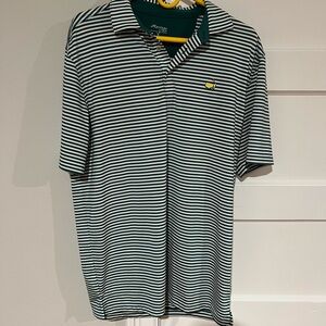 Masters Black and White Striped Polo Shirt